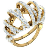 Sterling Silver Aurora Crown Ring With CVD Diamond - Syzjewelry